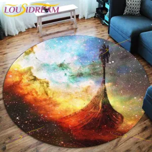 The Vikings Skull Pattern Area Rug Round Floor Mat Living Room Carpet Bathroom Kitchen Rug Doormat