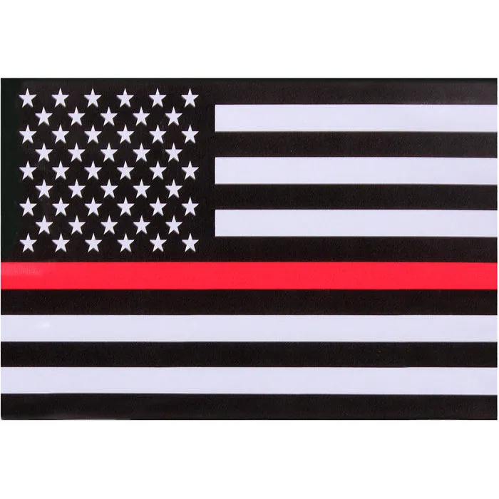 Thin Red Line Law Enforcement Flag Sticky Back Decal (Back-Gum)
