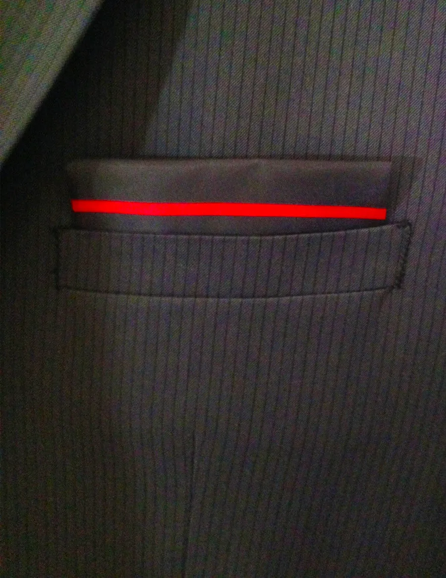 Thin Red Line Pocket Square