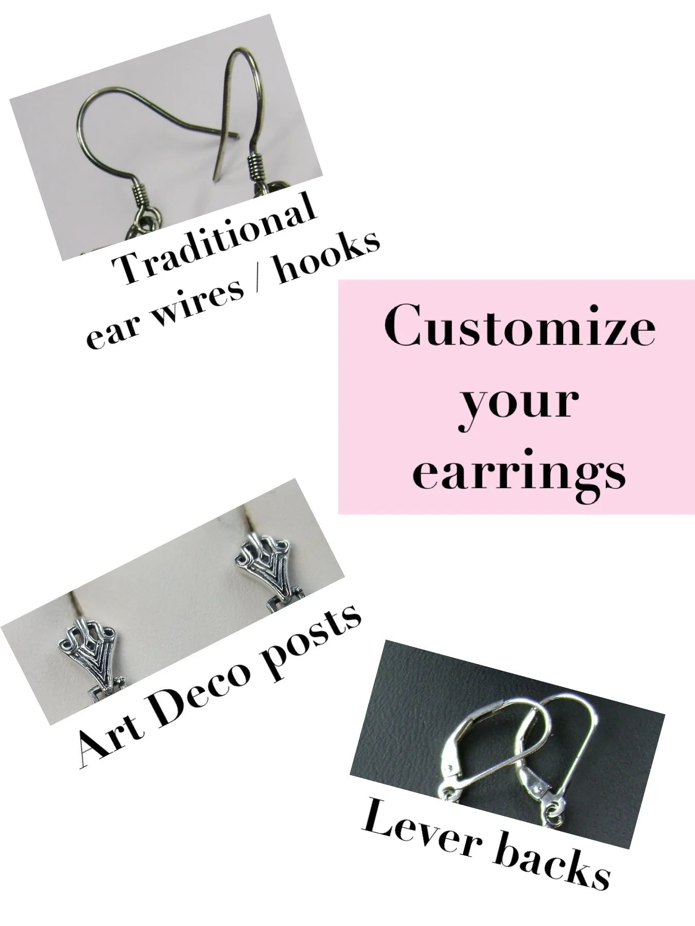 Topaz Earrings, Natural Gemstones, Long Festoon Filigree #E8