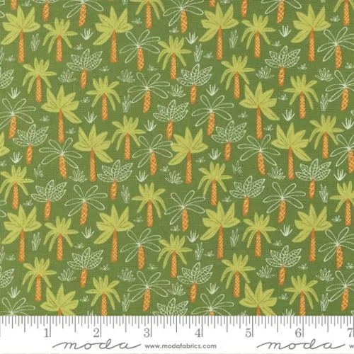 Tropical Forest in Jungle -- Stomp Stomp Roar Roat by Stacy Iest Hsu --- Moda Fabric