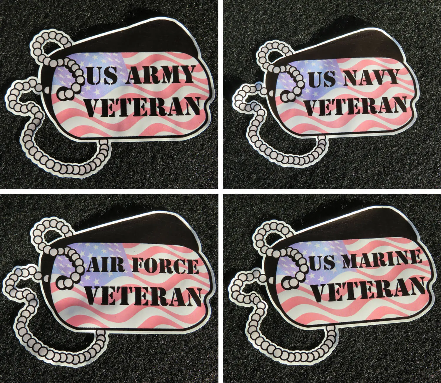 US Dog Tag Veteran Vinyl Decals