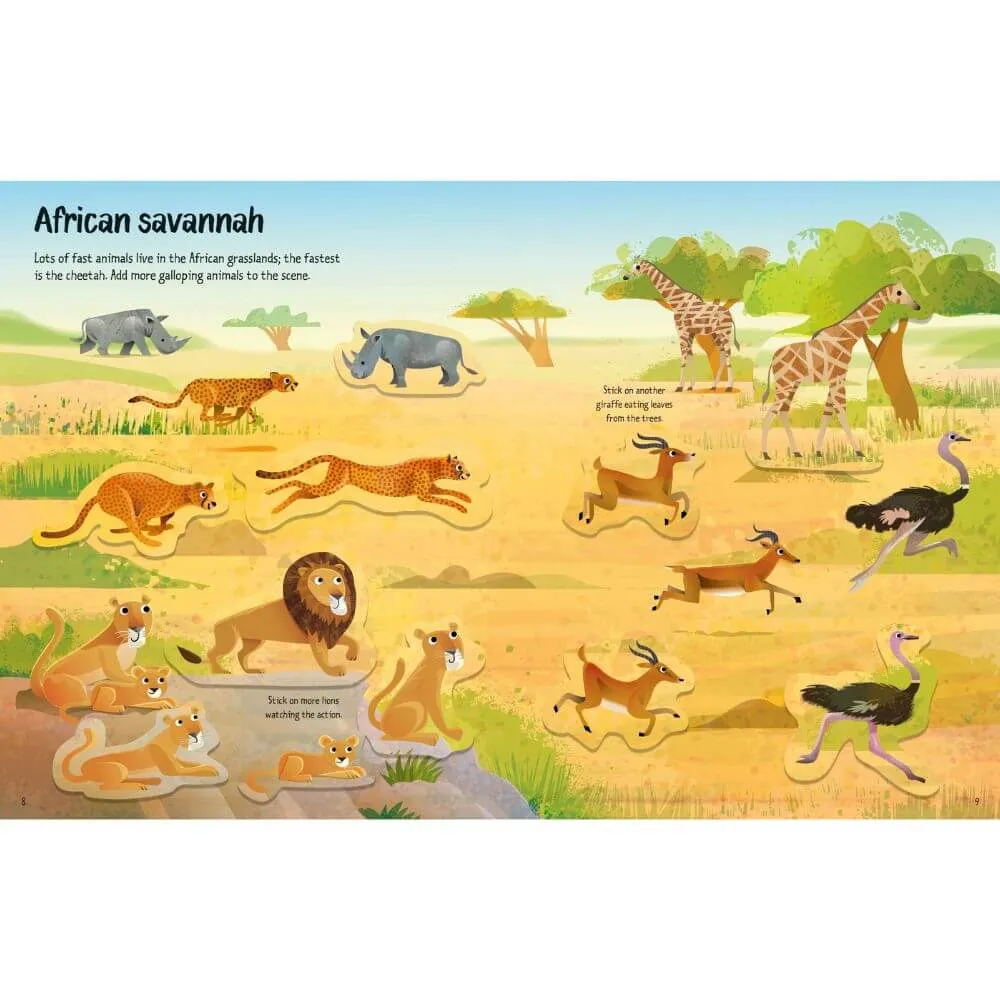 Usborne Little First Sticker Book: Wild Animals