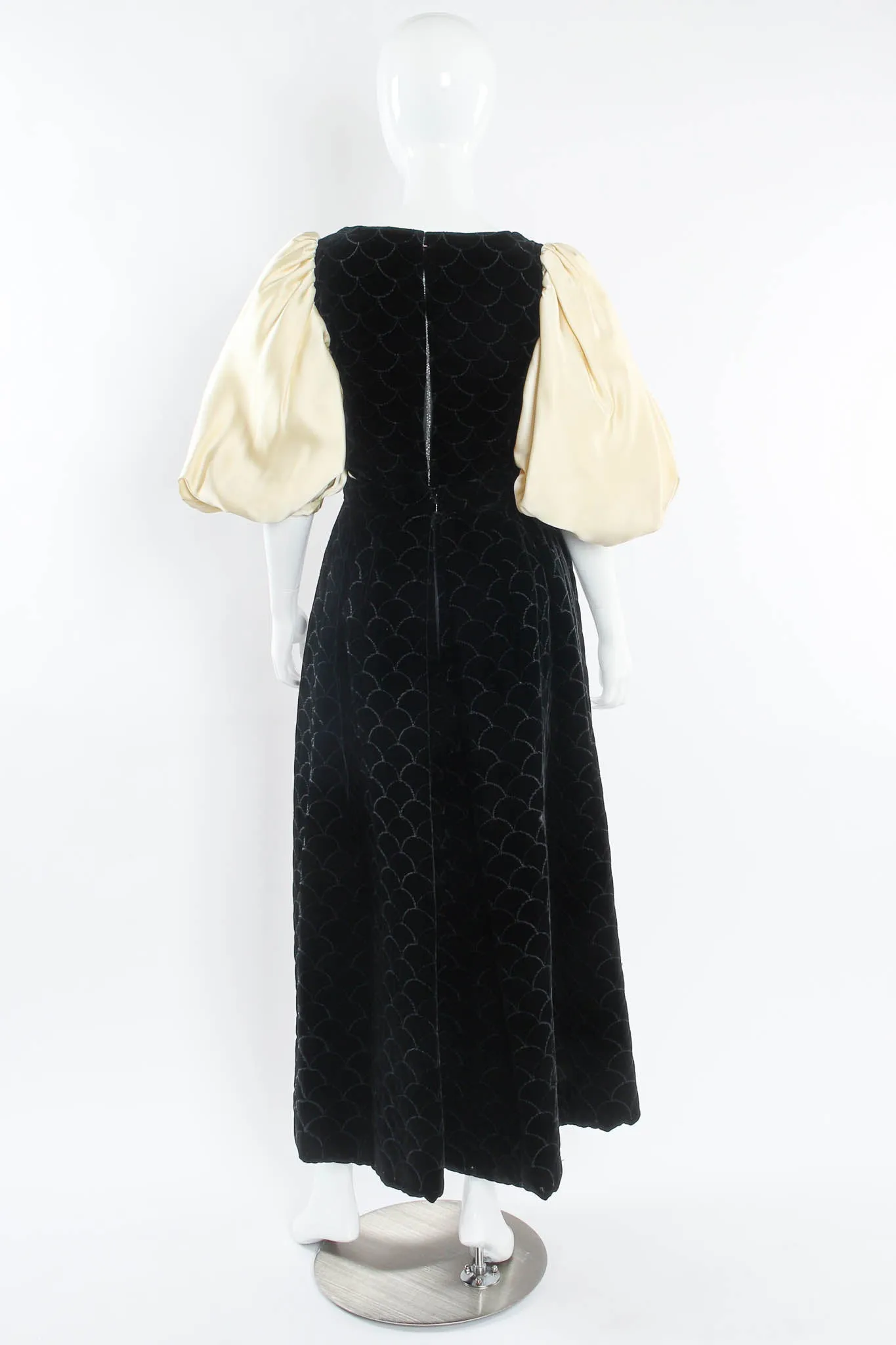 Velvet Scale Pattern Top & Skirt Set