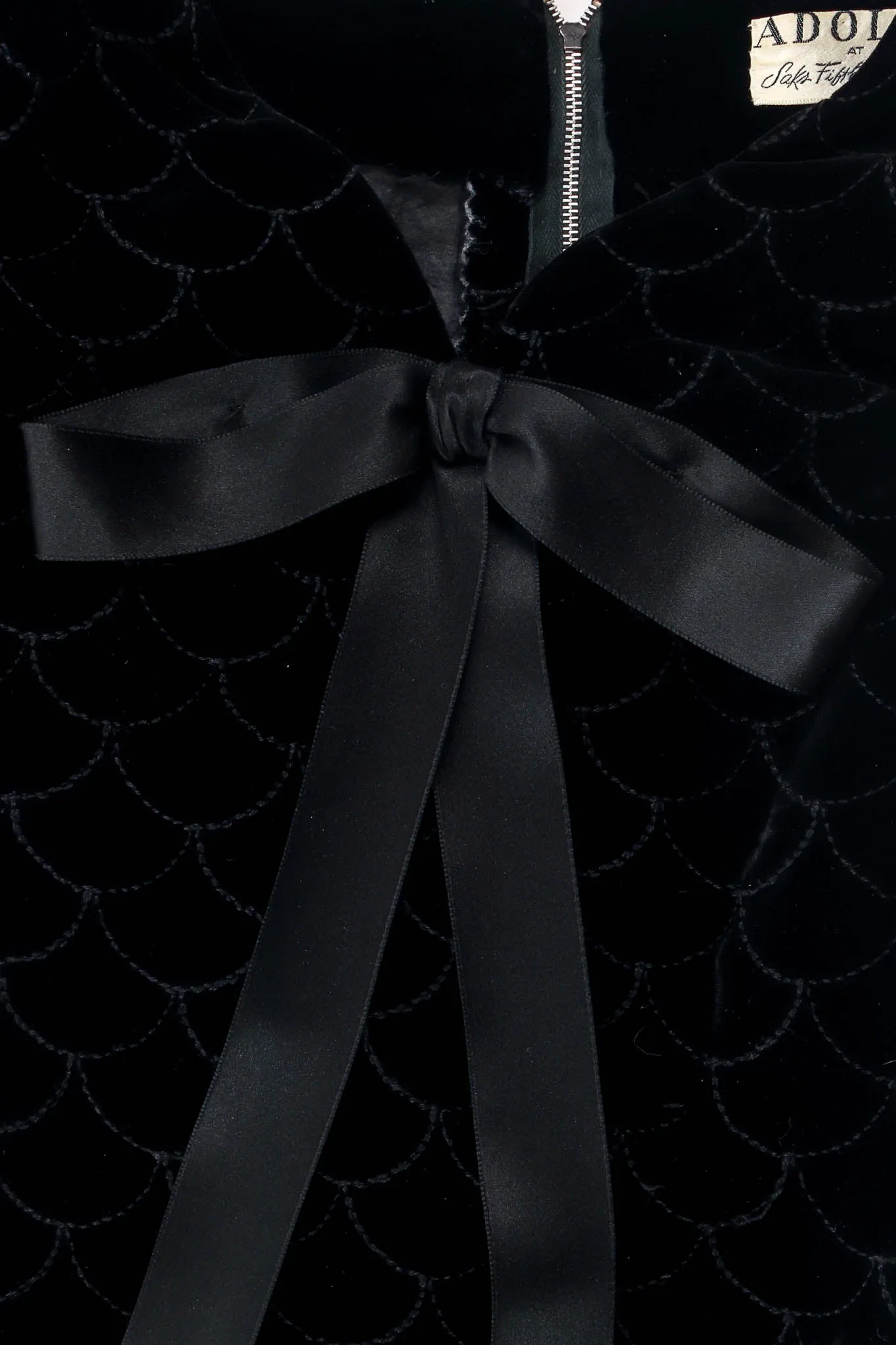 Velvet Scale Pattern Top & Skirt Set