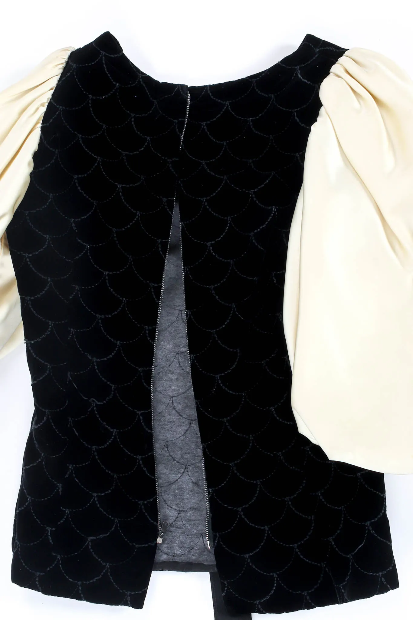 Velvet Scale Pattern Top & Skirt Set