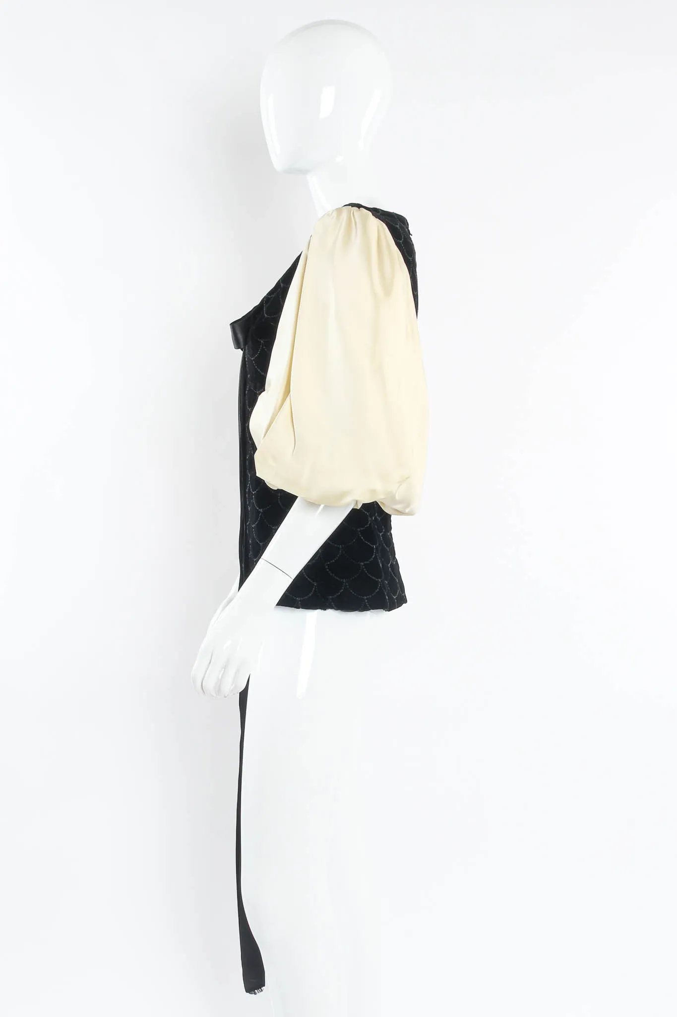 Velvet Scale Pattern Top & Skirt Set