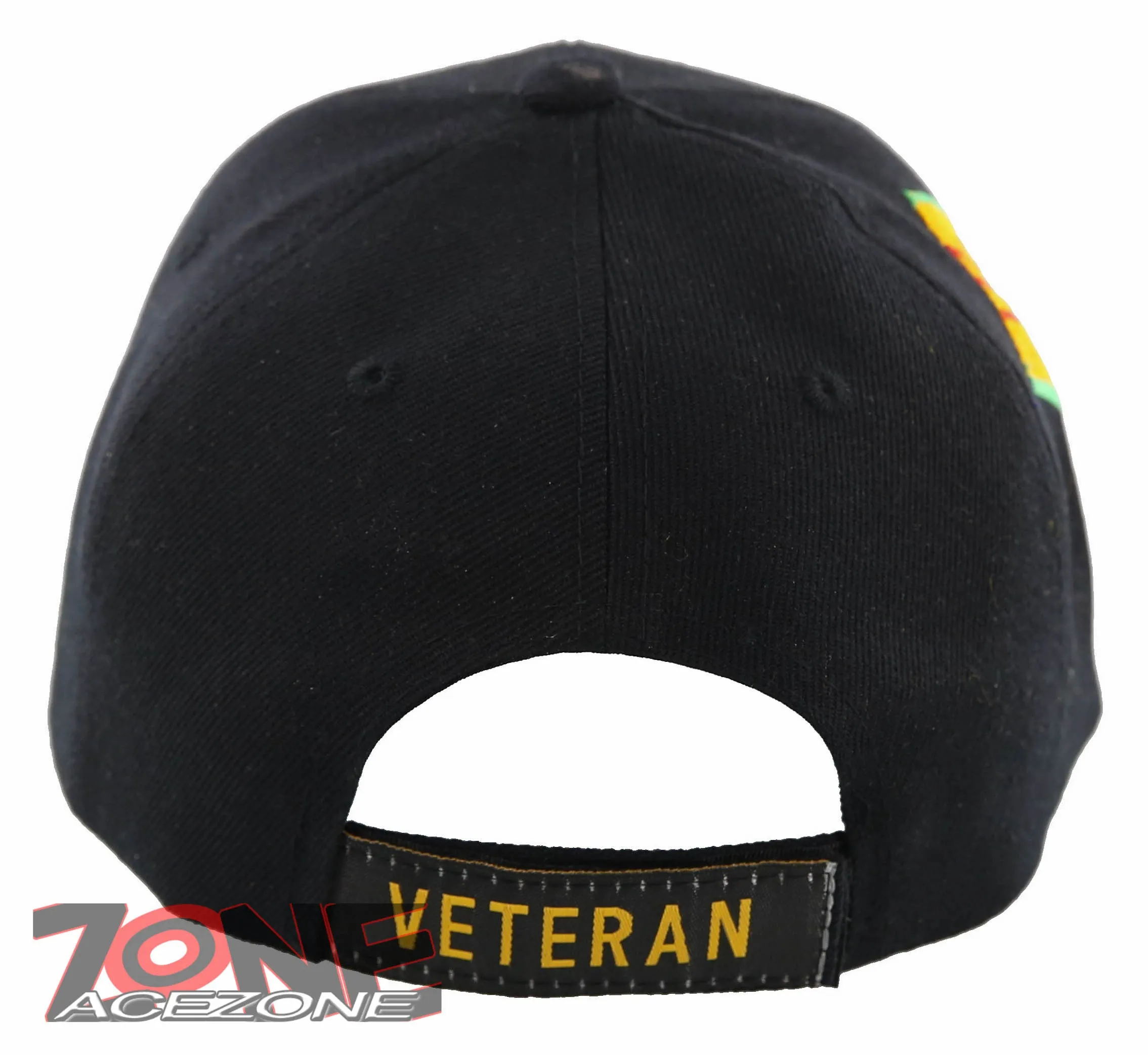 VIETNAM VETERAN GOLD MEDAL BALL CAP HAT BLACK