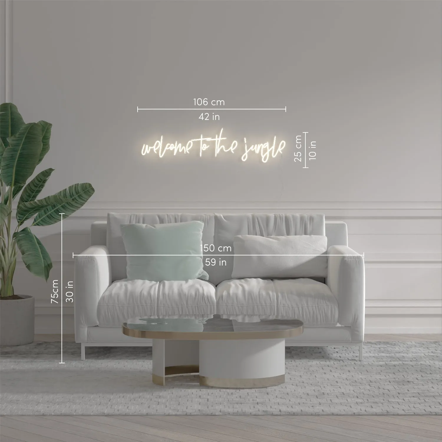 Welcome to the jungle - LED neon sign