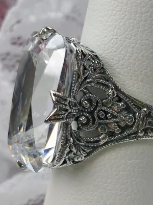 White CZ Ring, Vintage Jewelry#D202