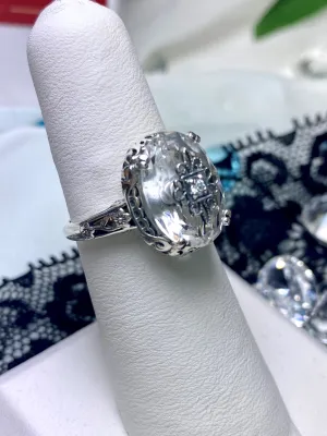 White Topaz Ring or Save 15% on Jewelry Set, Sterling Silver Embellishment, Edwardian Jewelry #D70e