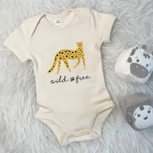 Wild And Free Leopard Jungle Babygrow