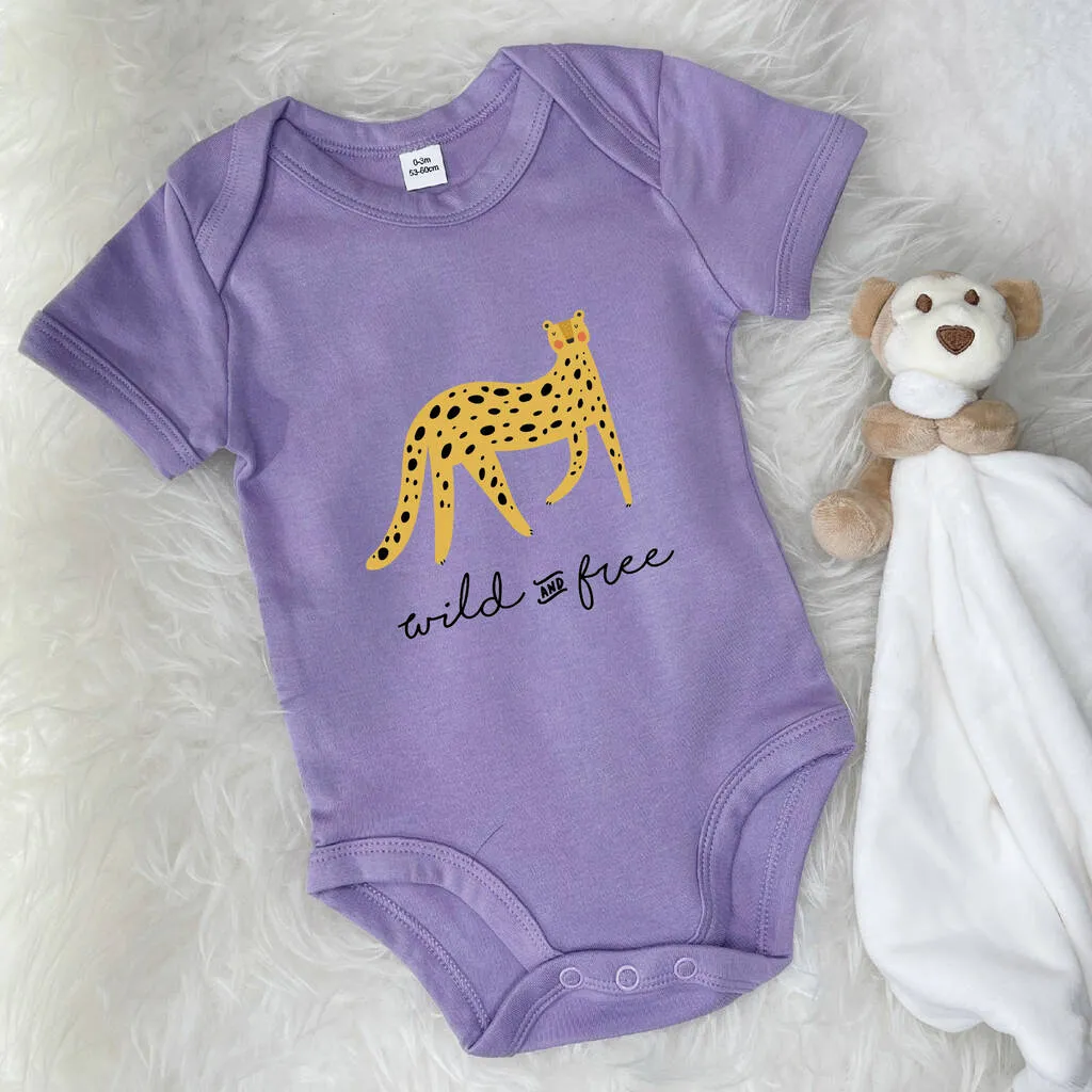 Wild And Free Leopard Jungle Babygrow