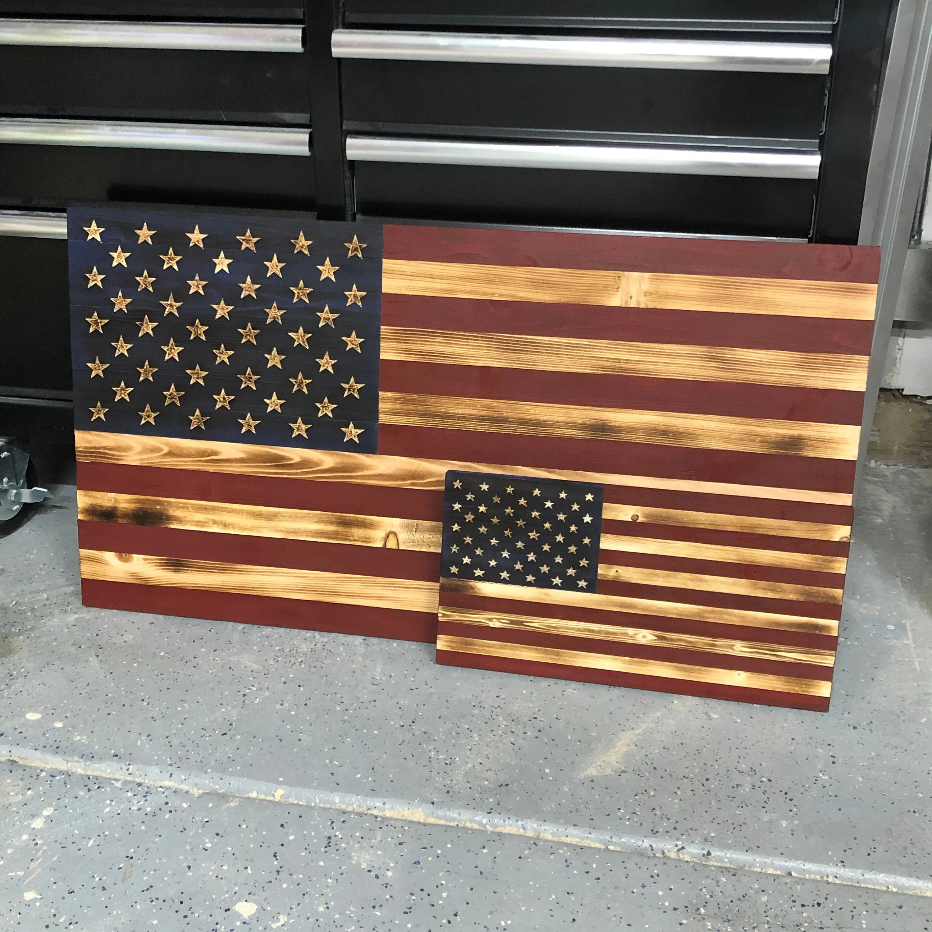 Wooden American Flag  (17.5” x 9”) Small