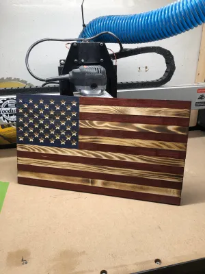 Wooden American Flag  (17.5” x 9”) Small